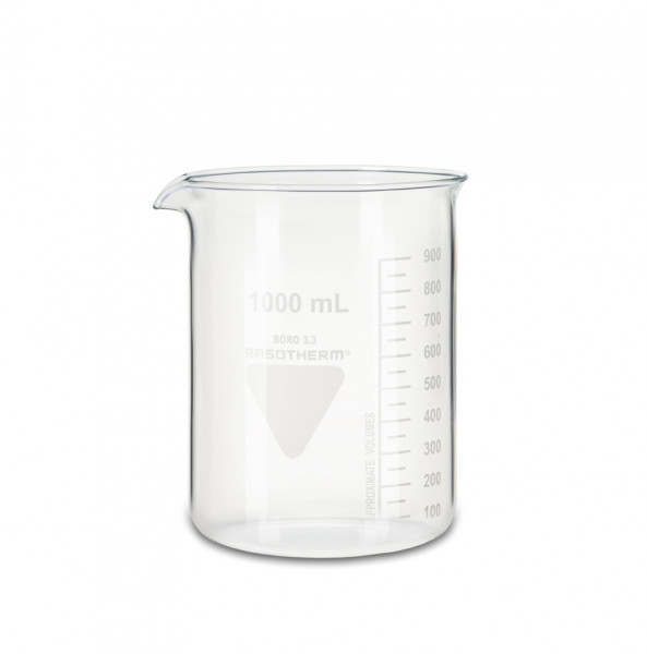 Rasotherm® Becherglas, niedrige Form, Borosilikatglas 3.3