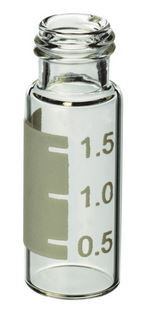 Screw-Thread Vials with Grad Marking Spot, Clear, 2.0 mL, 9 mm Short-Cap, 100 pieces