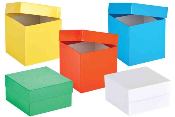 Kryo Boxen, Karton, 133 x 133 x 100 mm, Weiß
