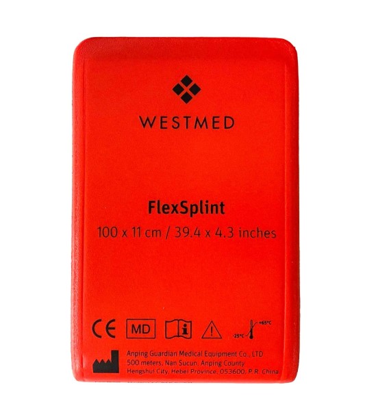 WESTMED ® Flex Splint Universalschiene, rot/grau