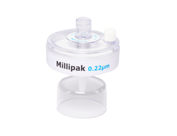 Millipak® 0.22 µm membrane filter for particulate-free and bacteria-free water at the point of dispense for the Milli-Q® IQ 7000 system