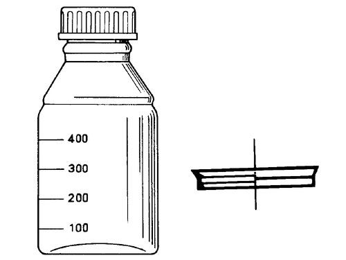 Laborflaschen, 1.000 mL, GL 45, mit Schraubkappe, Boro 3.3, 10 Stück