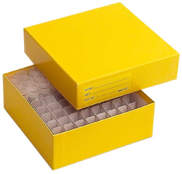 Cryo box coated from carton, 136 x 136 x 50 mm