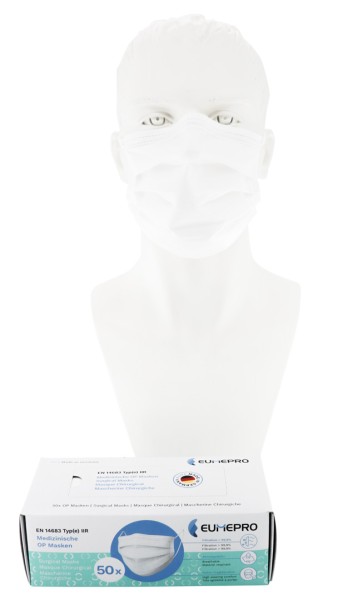 Surgical face mask, white