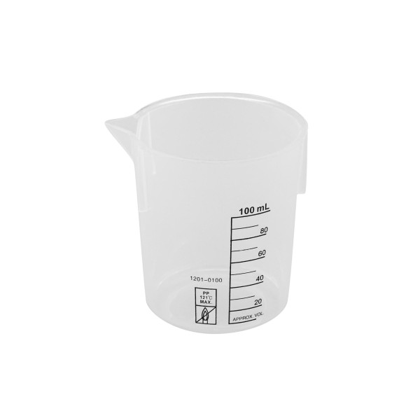 Beaker, 100 mL, PP, low form