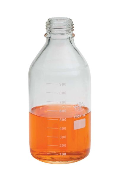 Laboratory bottles, 1.000 mL, GL 45, without cap, ISO 4796, Boro glass 3.3, 10 pieces