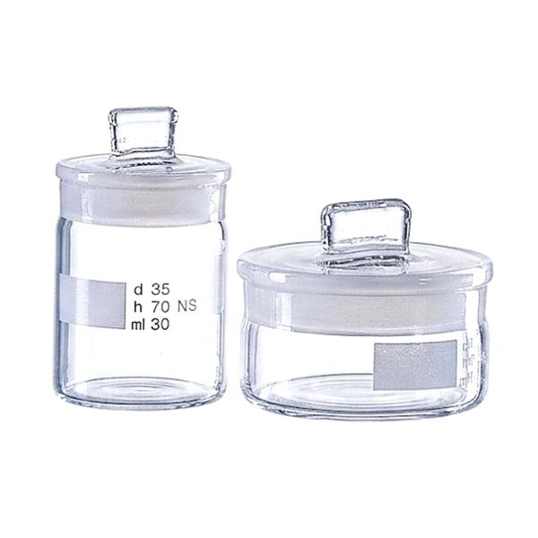 Wägeglas 40 mm-Durchmesser, 25 mm hoch, niedrige Form, NS-Deckel