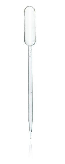 Pasteur pipette, 1 ml, suction volume with ball 5.5 ml, graduated, LDPE, 500 pieces