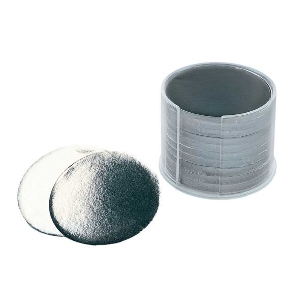 Aluminum round disks,120 mm Ø, 0.03 mm, 1000 pieces