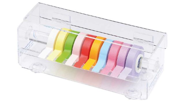 Labeling adhesive tapes Rainbow pack, with dispenser