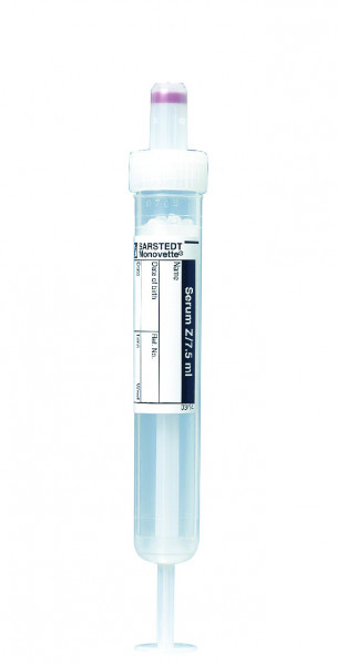 S-Monovetten® Serum, 7,5 ml, L 92 mm, Ø 15 mm, mit Etikett