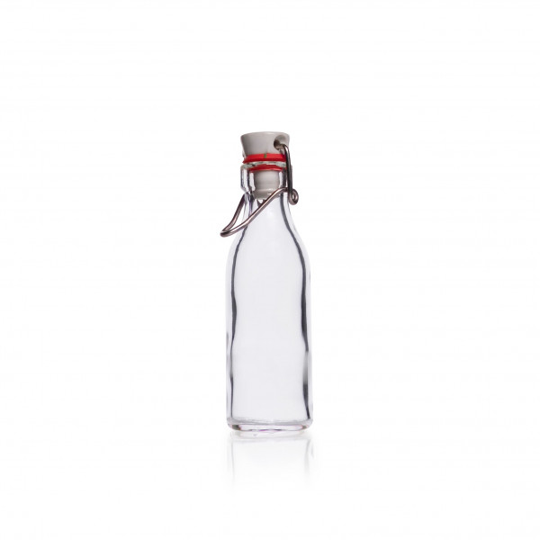 DURAN® bottle with rolled flange, with clamp closure