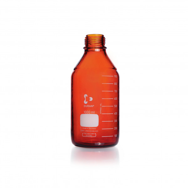 DURAN® Protect, Laborglasflasche, kunststoffummantelt, braun, GL 45, ohne Schraubverschluss