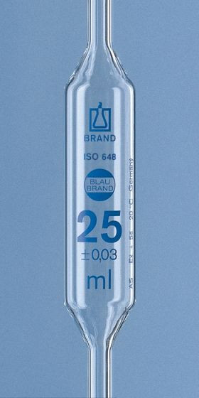 Bulb pipettes, BLAUBRAND®, 10 mL, red, class AS, 2 marks, AR-GLAS®, DE-M