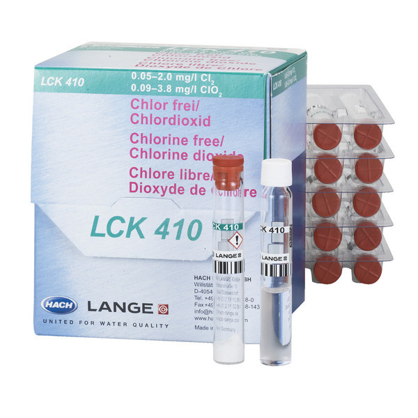 Free Chlorine cuvette test, 0.05-2.0 mg/L Cl 2
