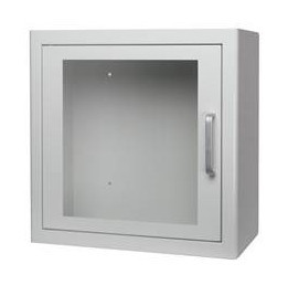 AED wall cabinet for indoor use with alarm sound