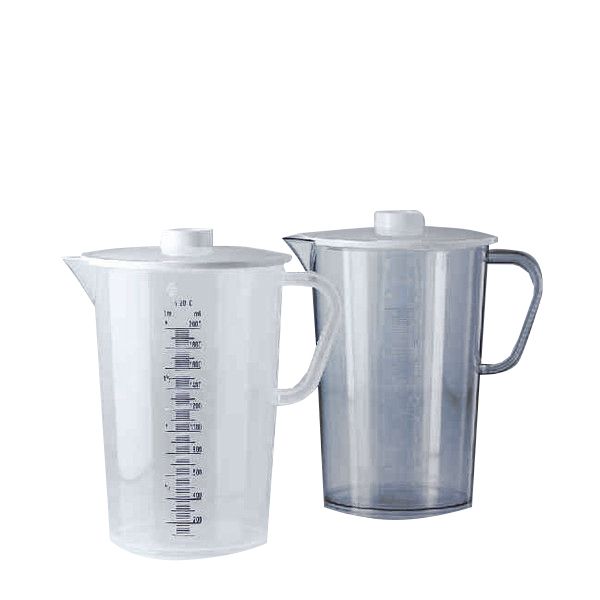 Collector (graduated beakers), with lid, raised scale