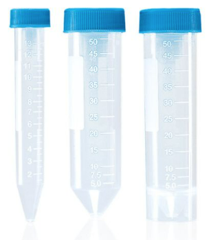 Centrifuge tubes, PP, graduated, conical bottom, with screw cap