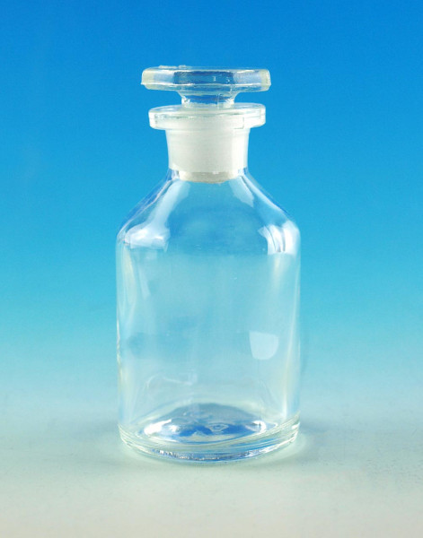 Narrow neck, clear glass, with glass stopper, 50 mL, joint size 14.5