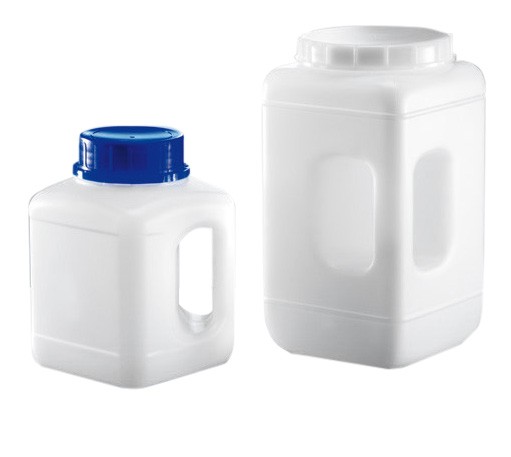 Wide neck container, HDPE natural, with handle., incl. closure