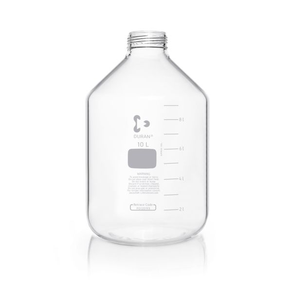 DURAN® Protect Produktions- und Lagerflasche, GLS 80, Weithals, klar, kunststoffummantel, 10.000 mL