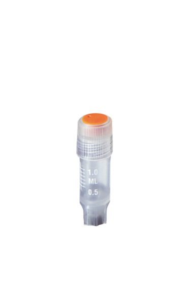 Cryotubes, 1.2 mL, sterile, external thread, standing ring, 100 pieces