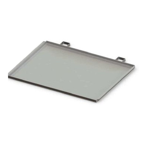 Stainless steel slide-in drip tray, non-perforated, for size 30