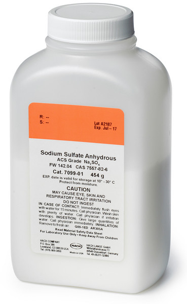 Sodium sulfate anhydrous, 454 g