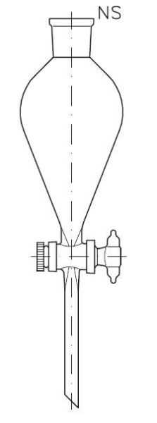 Separating funnel, 1,000 mL, NS 29/32, pear-shaped, SSB06, Boro 3.3