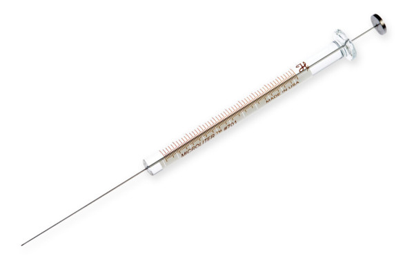 Microliter Syringe Model 701 N, 10 µL, Cemented Needle, 26s gauge, 2 in, point style 2