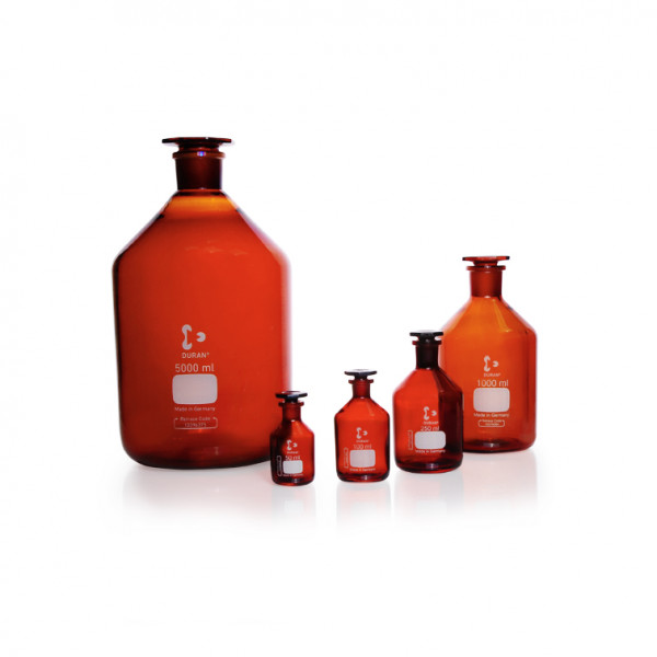 DURAN® Bottles, reagent, narrow neck, amber