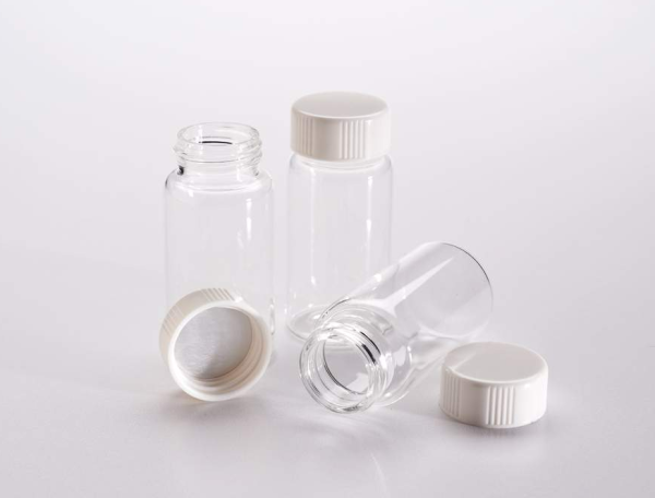 Glass vial with foil-lined urea screw cap, 20 mL, 500 pcs.