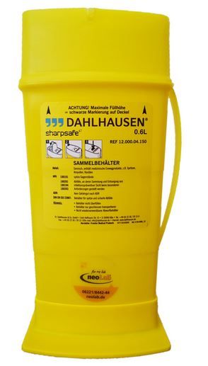 Safety container SharpSafe, made of PP, with feet, 600 mL
